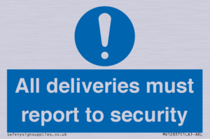 All deliveries must report to security